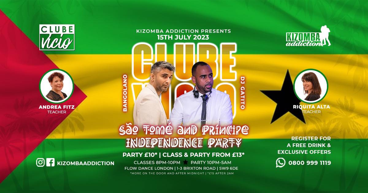 Cover Clube Vicio: São Tomé and Principe Editions 🇸🇹 Kizomba Party & Classes with guest DJ Gatito