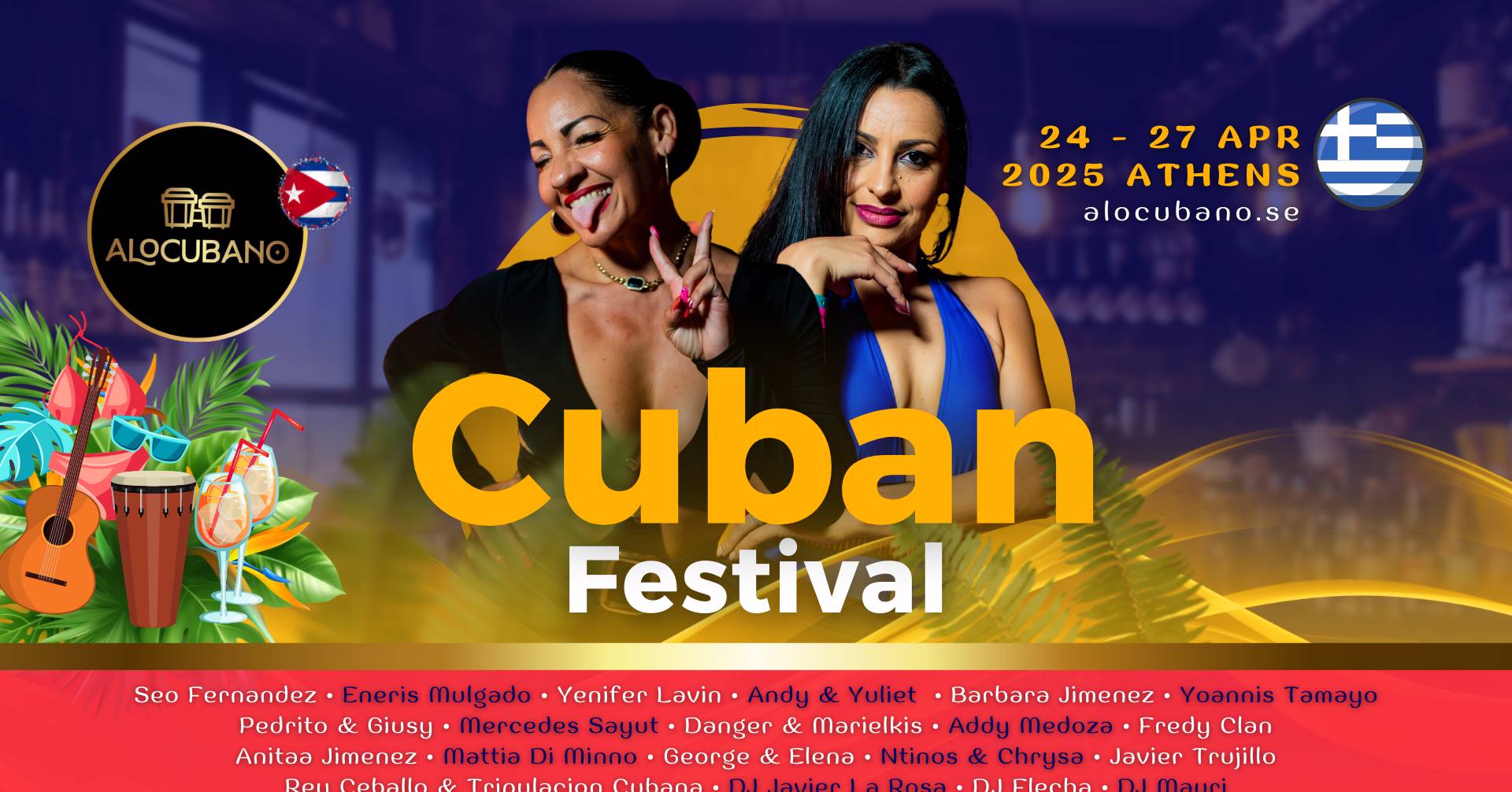 Cover AloCubano® Salsa Festival 2025 • Cuban Fever & Latin Craze • ATHENS Marathon Beach