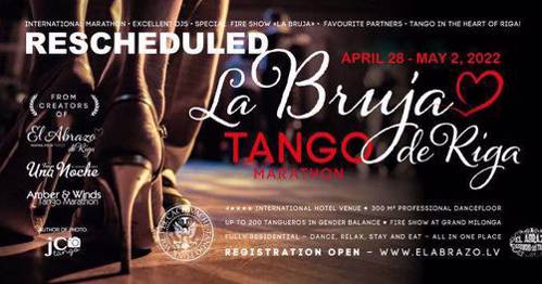 Cover La Bruja de Riga * International Tango Marathon * Apr 28-May 2, 2022