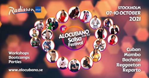 Cover 11th Alocubano Salsa Festival 2021 Stockholm 07-10 October