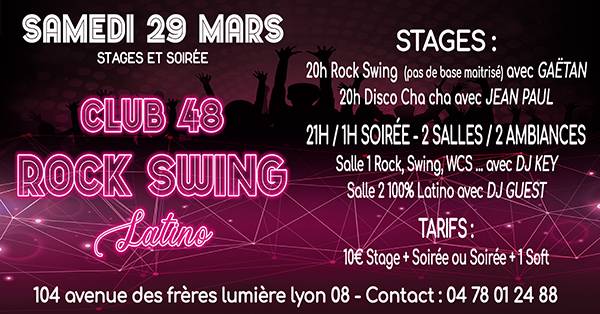 Cover Soirée Rock, Swing & Latino CLUB 48
