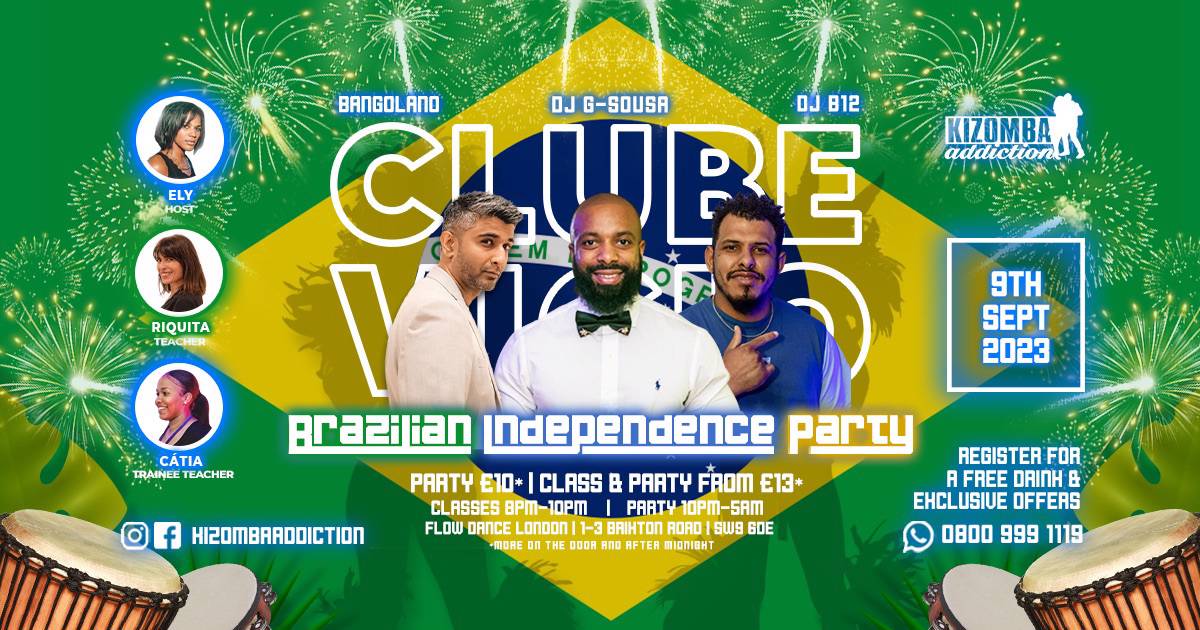 Cover Clube Vicio: Brazilian Independence Party - Kizomba Party & Classes