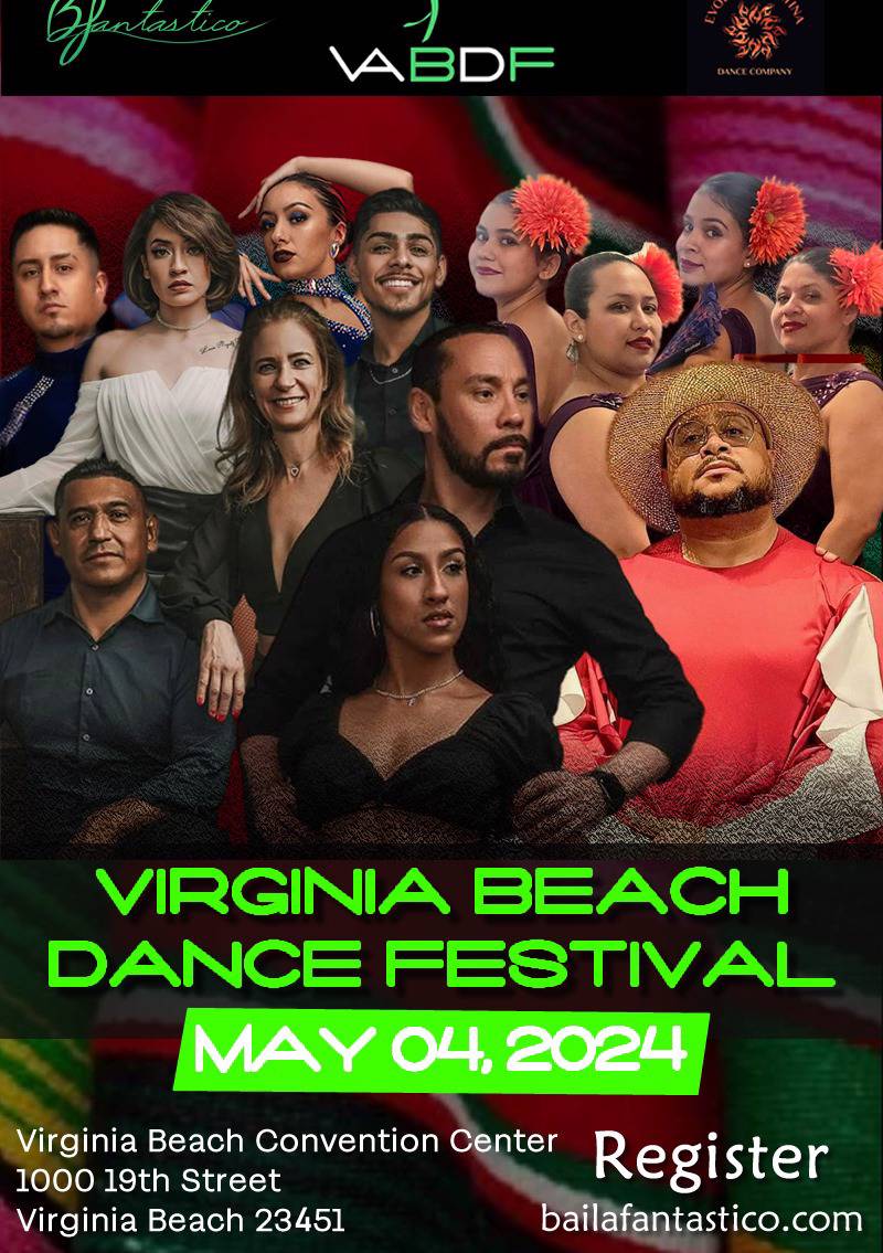 Flyer Virginia Beach Latin Dance Festival - Cinco de Mayo Edition Bachata y Salsa May 4th