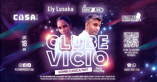 Cover 🎶 🎉 London's No.1 Kizomba Party: Clube Vicio -  with DJ Bangolano