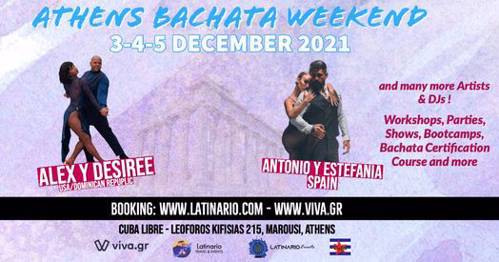 Cover Athens Bachata Weekend 3-5 Dec. 2021 by Latinario