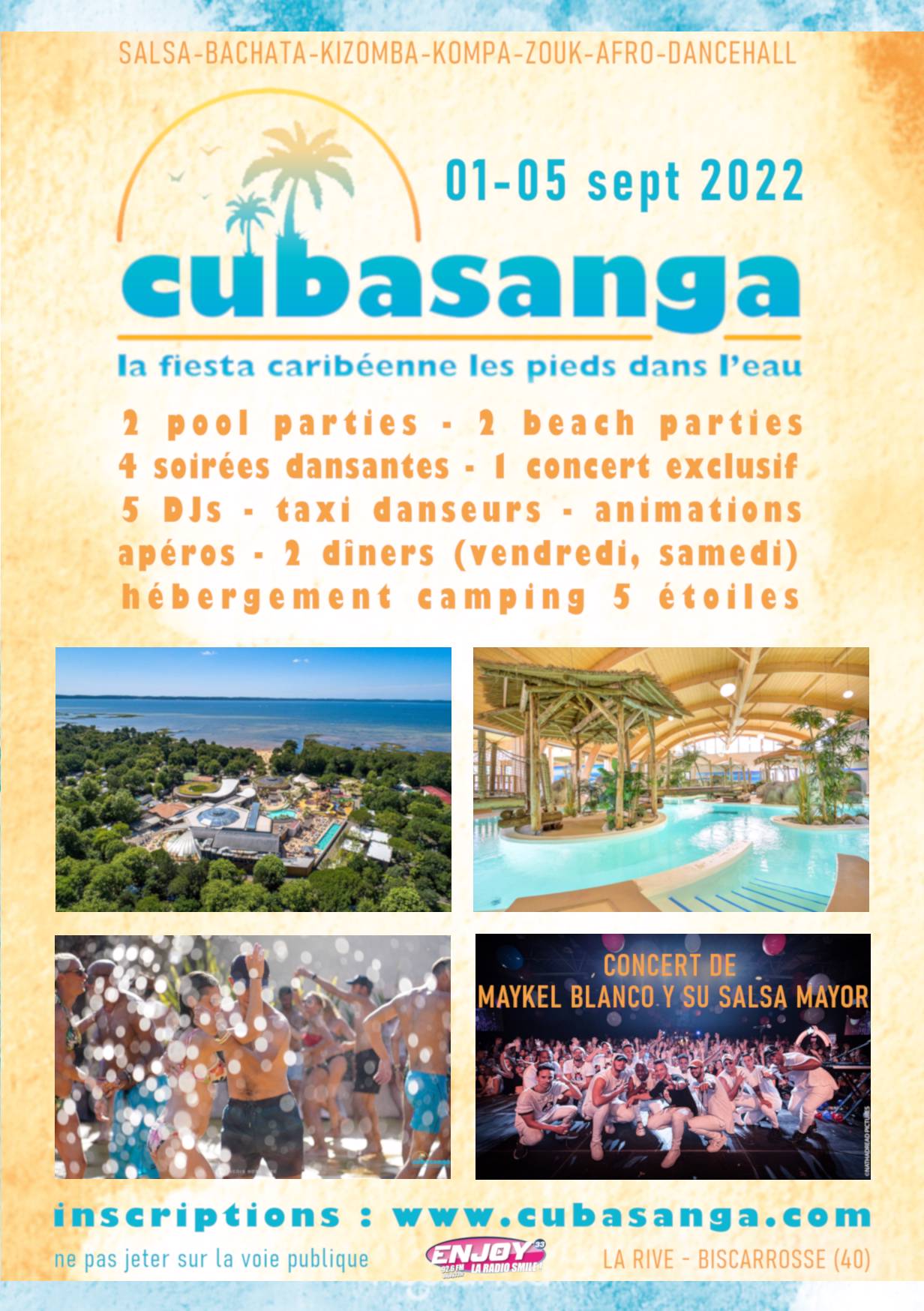 Flyer Cubasanga, la fiesta caribéenne les pieds dans l'eau