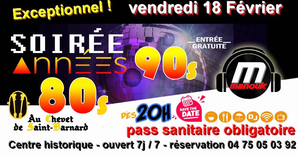 Cover Soirée années 80s 90s