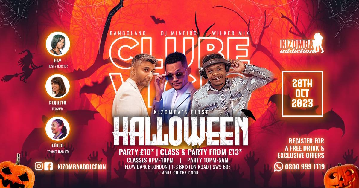 Cover 🎃🎶 London's Spookiest Saturday Kizomba Party: Clube Vicio - Halloween Edition