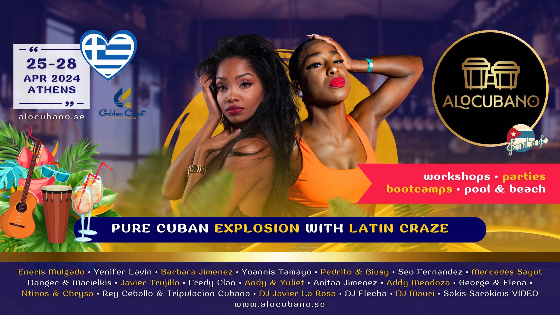 Cover AloCubano Festival 2024 • Cuban Fever & Latin Craze with Sambroso • ATHENS Marathon Beach