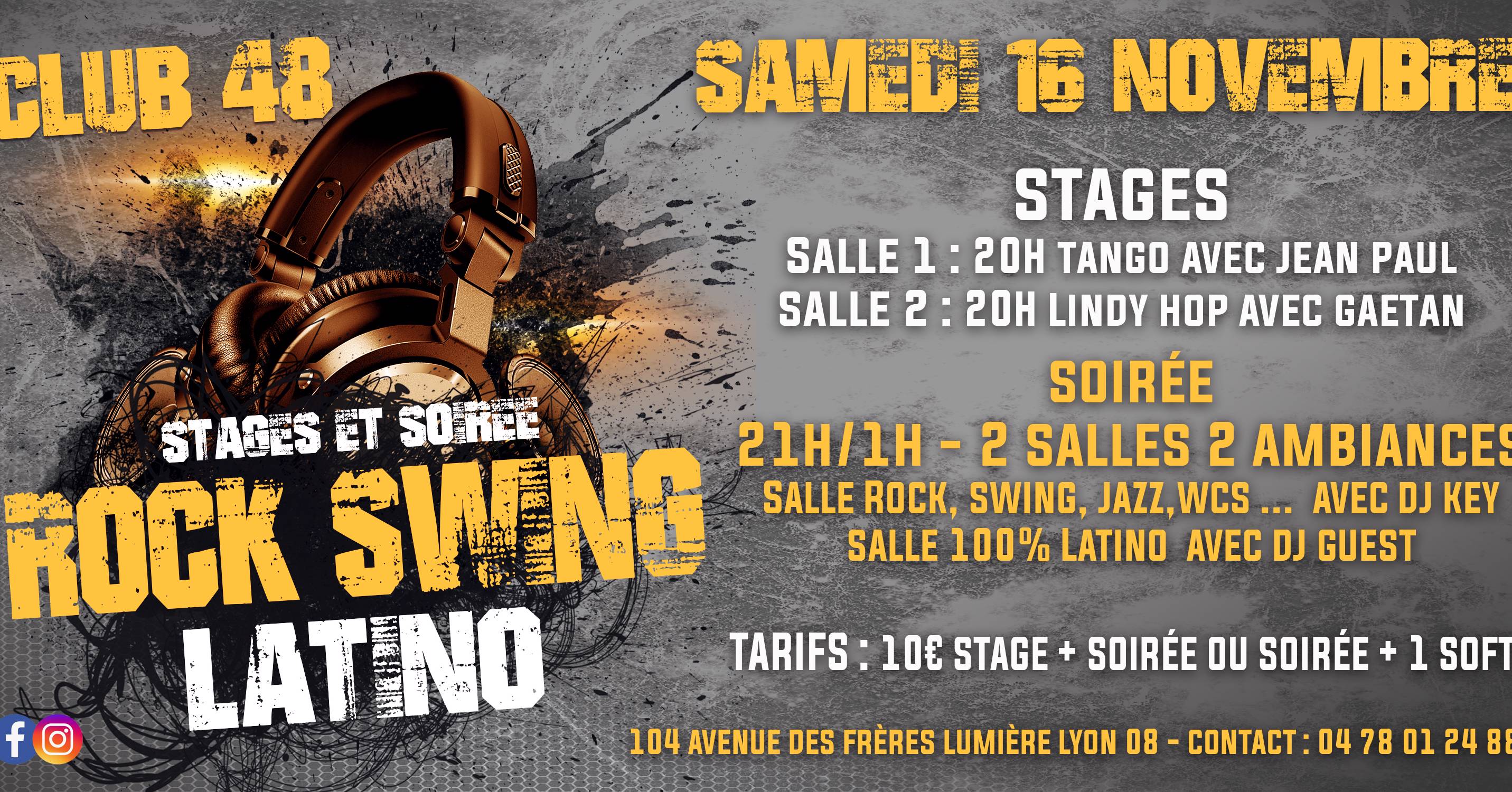 Cover Stage et Soirée Rock, Swing & Latino CLUB 48