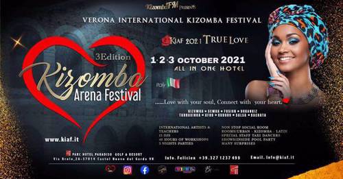 Cover Kizomba Arena Festival 3Ed.| KIAF2021,True Love Verona ITALY