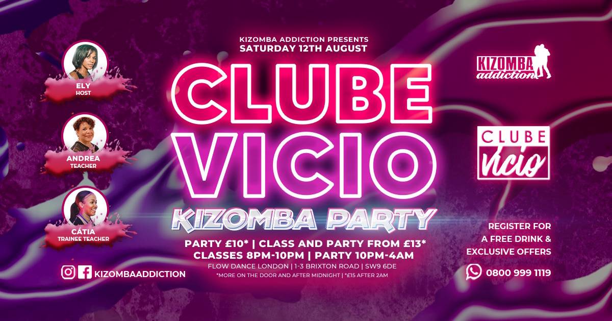 Cover Clube Vicio - London's Original Kizomba Party with Classes on Saturday