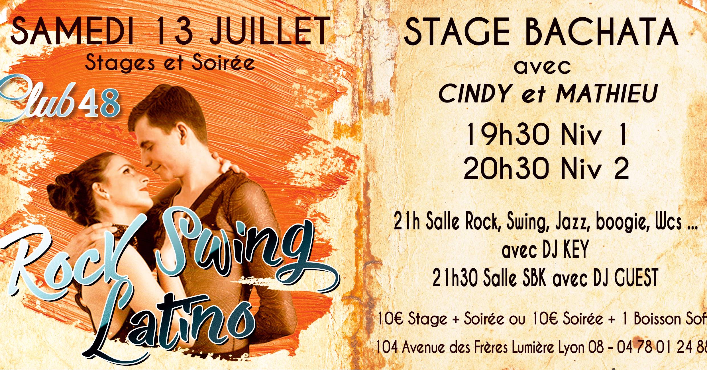 Cover Soirée Rock, Swing & Latino CLUB 48
