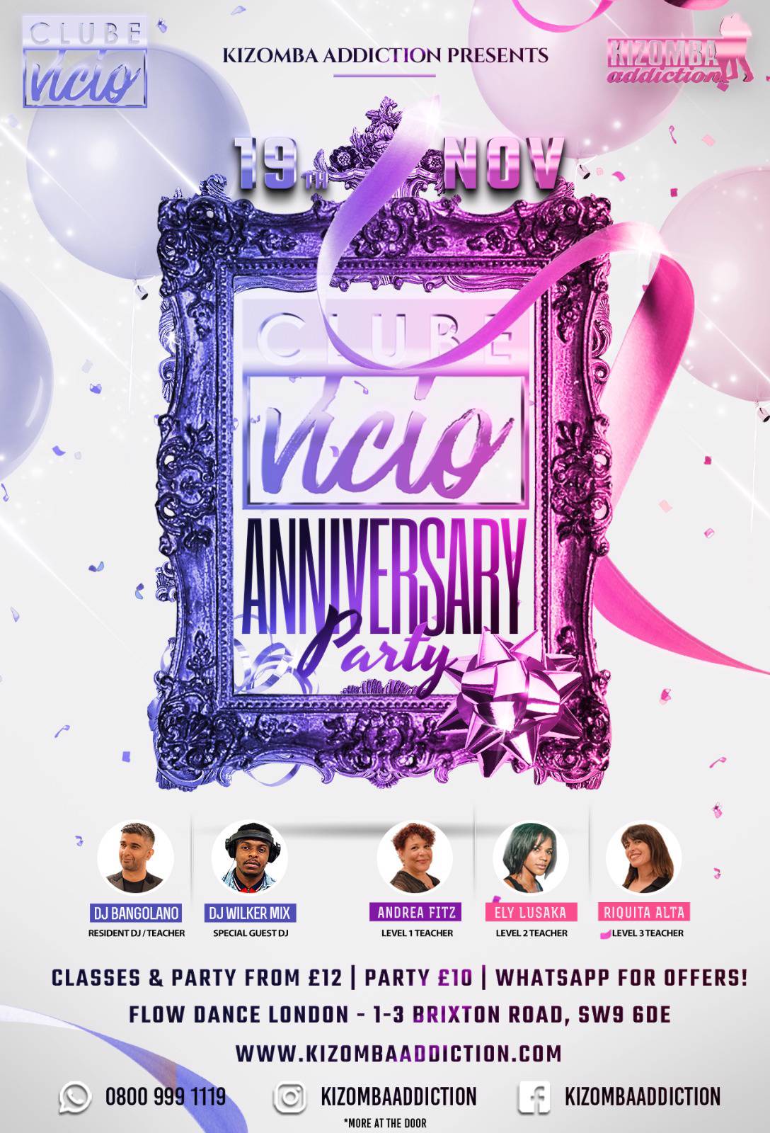 Flyer Clube Vicio - Anniversary Party